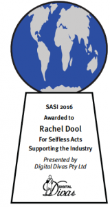 SASI award 2016 Rachel Dool